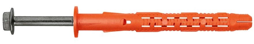 BFK-STBs Универсальный фасадный дюбель с бортиком со стопорным шурупом с прессшайбой (MagniSilver1000) — ТЕХНОРУМ