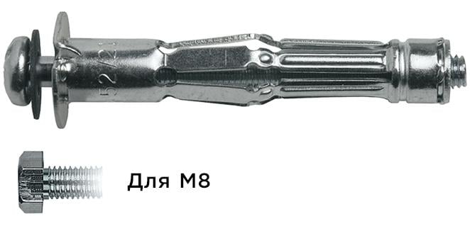 MHD-S Анкер для пустотелых конструкций с винтом (оцинкованная сталь) — ТЕХНОРУМ