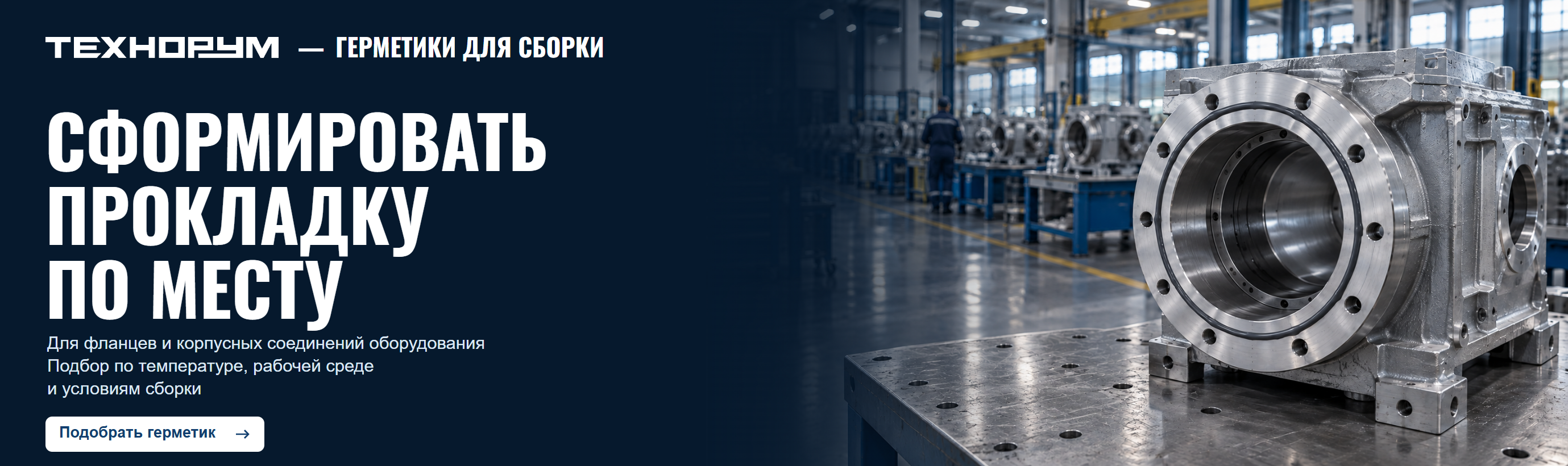 ТЕХНОРУМ — ГЕРМЕТИКИ ДЛЯ СБОРКИ — сформировать прокладку по месту — для фланцев и корпусных соединений оборудования — подбор по температуре, рабочей среде и условиям сборки