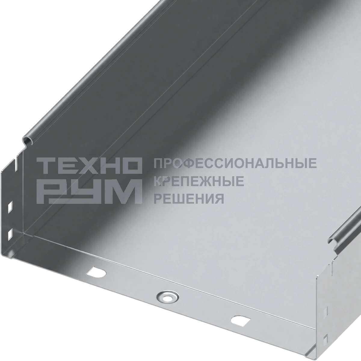 Лоток неперфорированный 100х300х3000, толщина 1,0 мм, горячий цинк