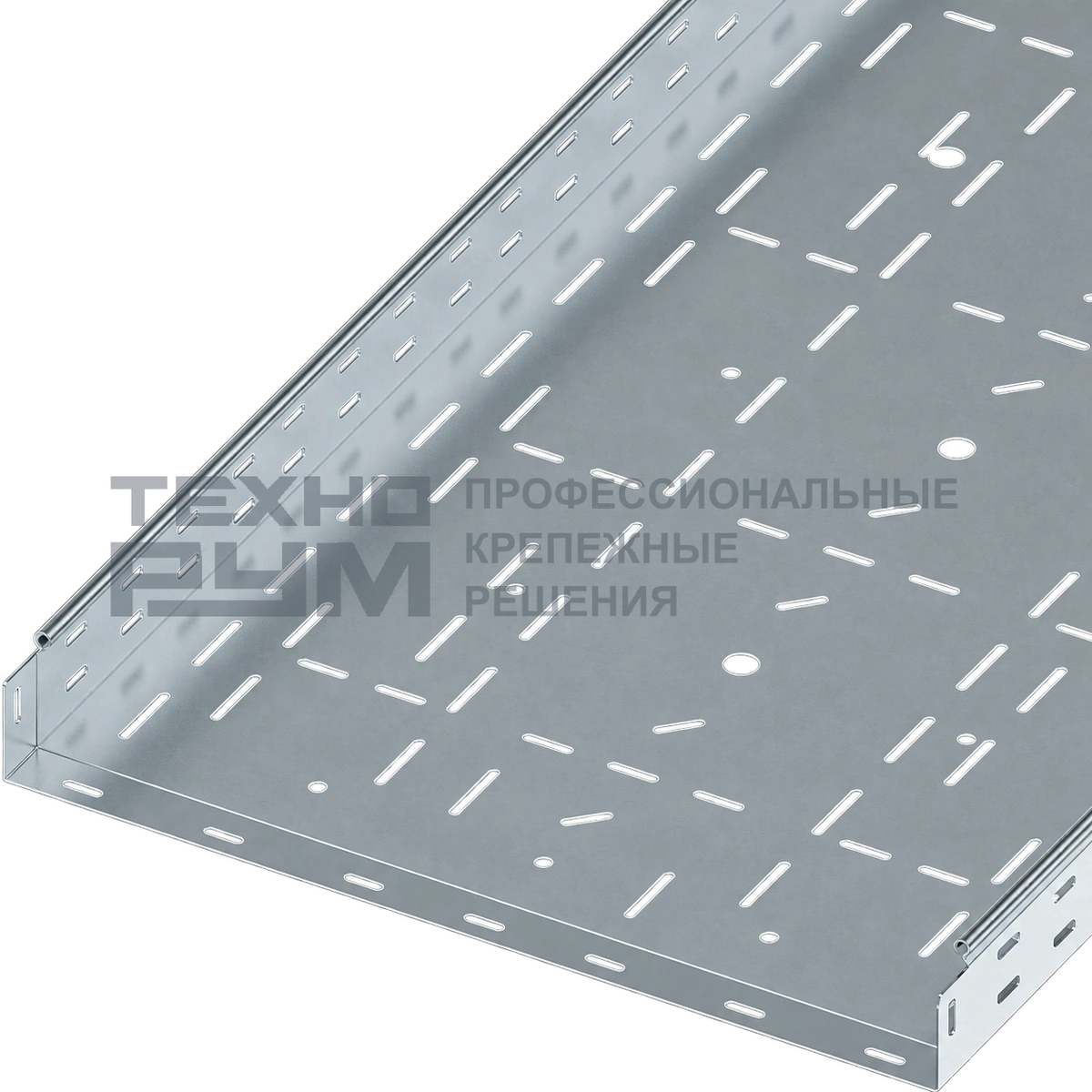 Лоток перфорированный 80х600х3000, толщина 1,2 мм, сендзимир