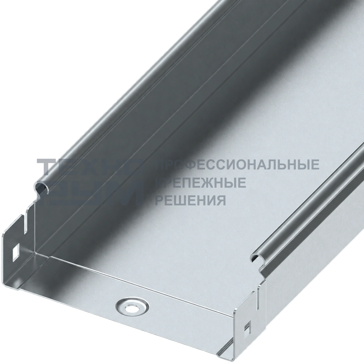 Лоток неперфорированный 50х150х3000, толщина 1,0 мм, горячий цинк