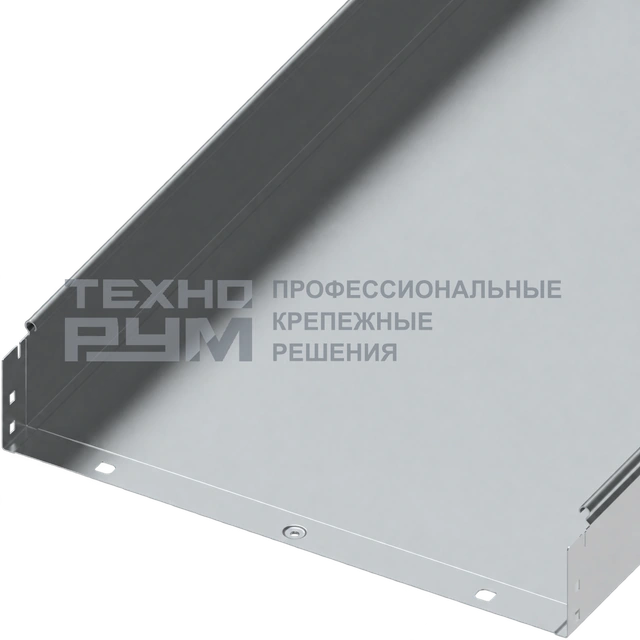 Лоток неперфорированный 100х500х3000, толщина 1,0 мм, горячий цинк