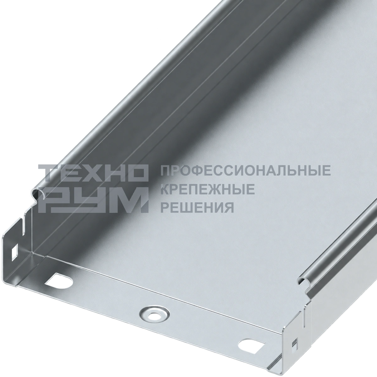 Лоток неперфорированный 50х200х3000, толщина 1,0 мм, горячий цинк