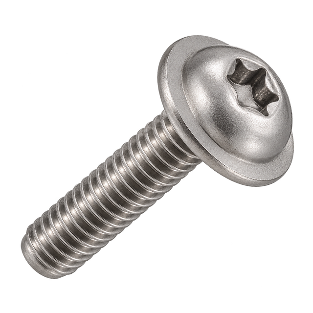 Винт с полукруглой головкой с фланцем, шлиц TORX ISO 7380-2 — A2