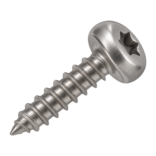 Саморез с полукруглой головкой, звездообразный шлиц TORX ISO 14585 [DIN 7981] C — A2