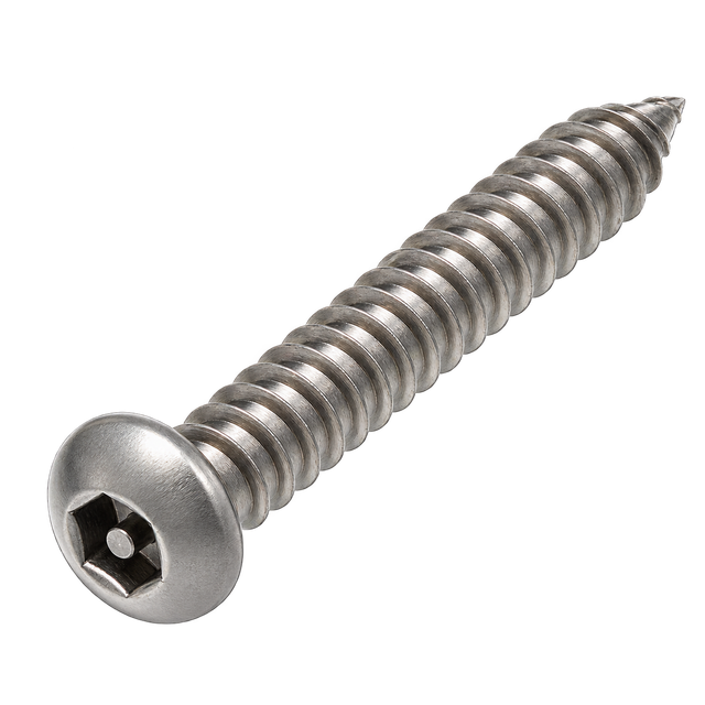 Саморез антивандальный с полукруглой головкой, шлиц HEX-PIN ART 9110 — A2