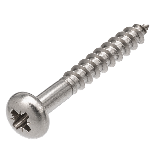 Шуруп с полукруглой головкой, шлиц PZ DIN 7996 — A2