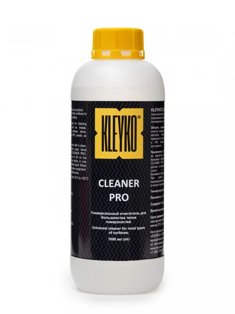 KLEYKO CLEANER PRO · очиститель перед склеиванием и грунтованием, прозрачный · 1000 мл
