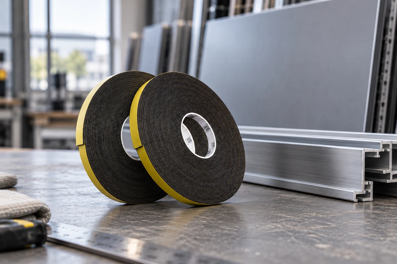 FIXING TAPE — Фиксация фасадной панели. Иллюстрация применения.