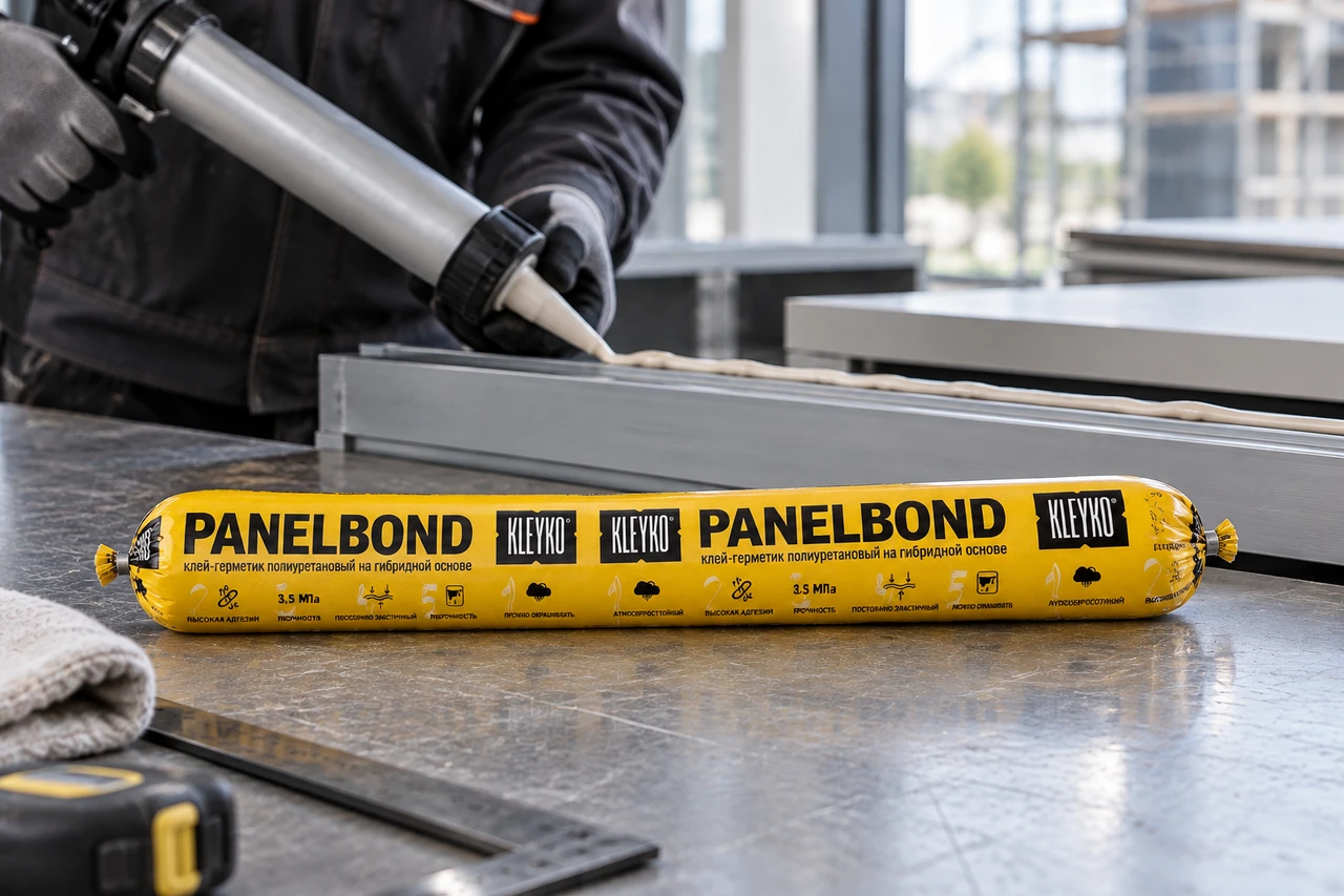 PANELBOND — Подготовка клеевого крепления. Иллюстрация применения.