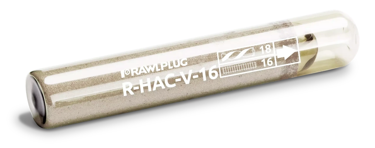 R-HAC-V Химический анкер (винилоэстровая смола) в ампуле для забивания с резьбовыми шпильками M8 · R-HAC-V-08 — ТЕХНОРУМ